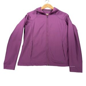Columbia Omni- Shield Hiking Softshell Jacket Women's M Purple Fleece Lined